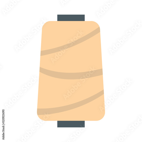 Thread coil semi flat color vector object. Sewing material. Textile on spool. Full sized item on white. Tailoring simple cartoon style illustration for web graphic design and animation