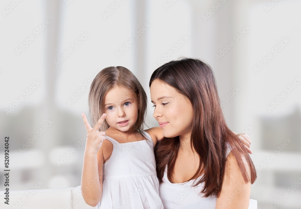 Happy family mother and child education. Mom with kid Happy family mother and child education. Mom with kid