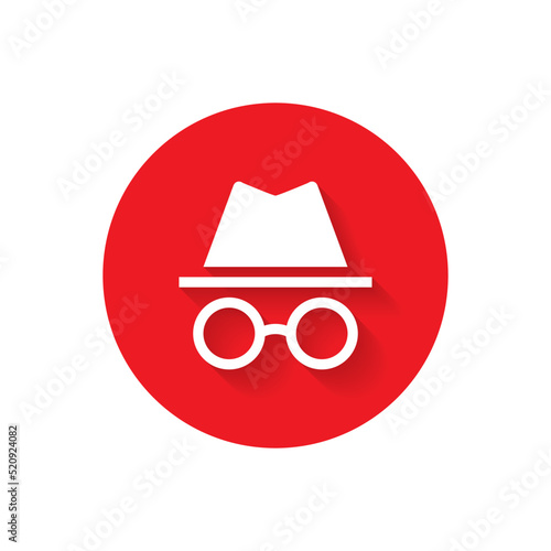 Incognito icon vector of browser elements. Private browsing sign symbol