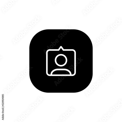 Tag People Button Icon Vector. Sociall media elements photo