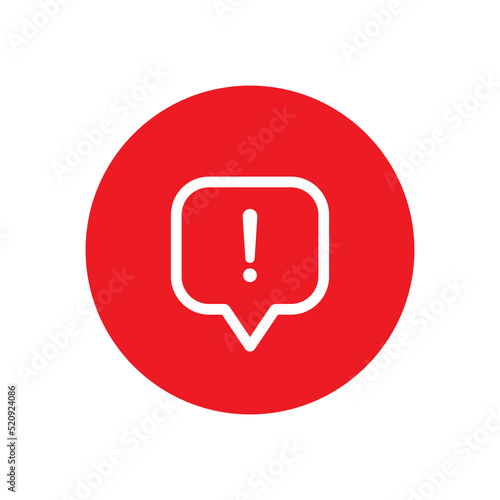 Report icon vector. Warning sign symbol of social media