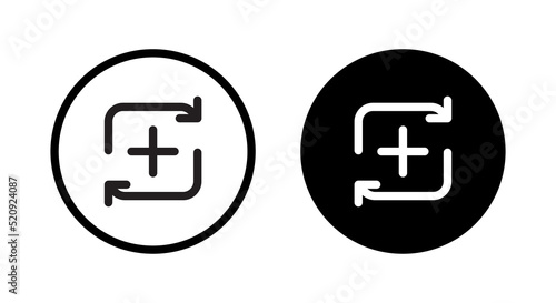 Tableau sur toile Remix button icon vector. Social media elements