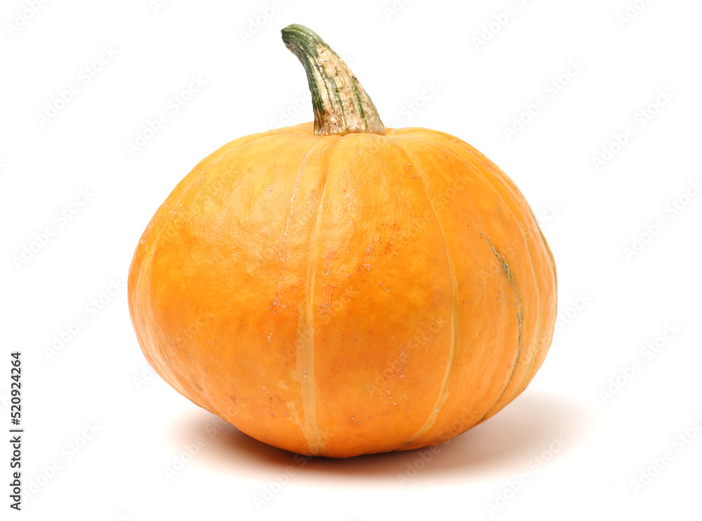 Orange pumpkin on white background Orange pumpkin on white background