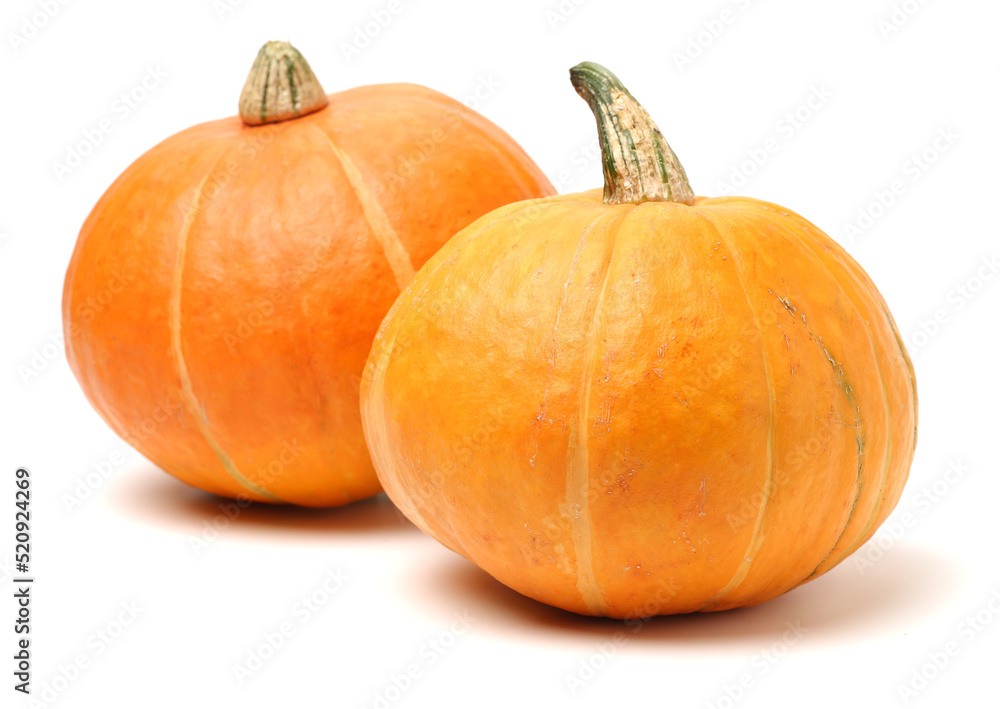 Obraz premium Orange pumpkin on white background 