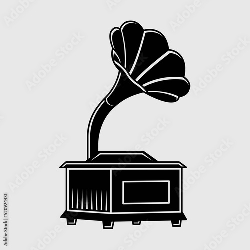 Phonograph SVG Cut File, Gramophone Svg, Record Player Svg, Gramophone With Horn Speaker Svg, Radio Gramophone Svg,