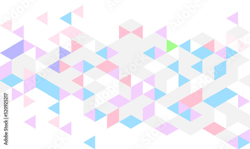 Pastel triangle mosaic pattern. Colorful abstract geometric background for fabric, textile, wrapping paper, scrapbooking. Origami style pattern which consist of triangular. Vector EPS10.