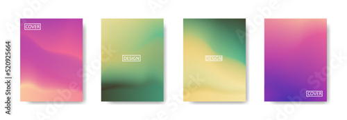 Set of abstract background with beautiful gradation color, colorful background for poster flyer banner backdrop.vertical banner.cool fluid background vector illustration