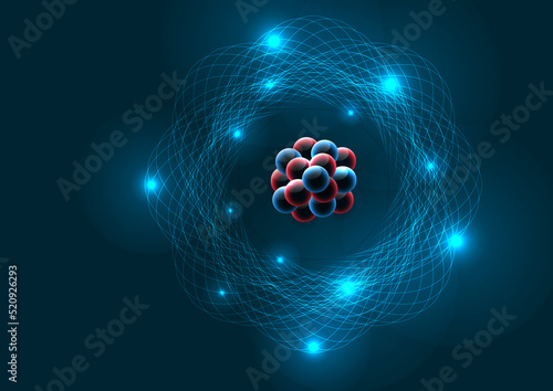 Model of Abstract Atom Structure. Nuclear Fission is a nuclear reaction or a radioactive decay process in which the nucleus of an atom splits into two or more smaller