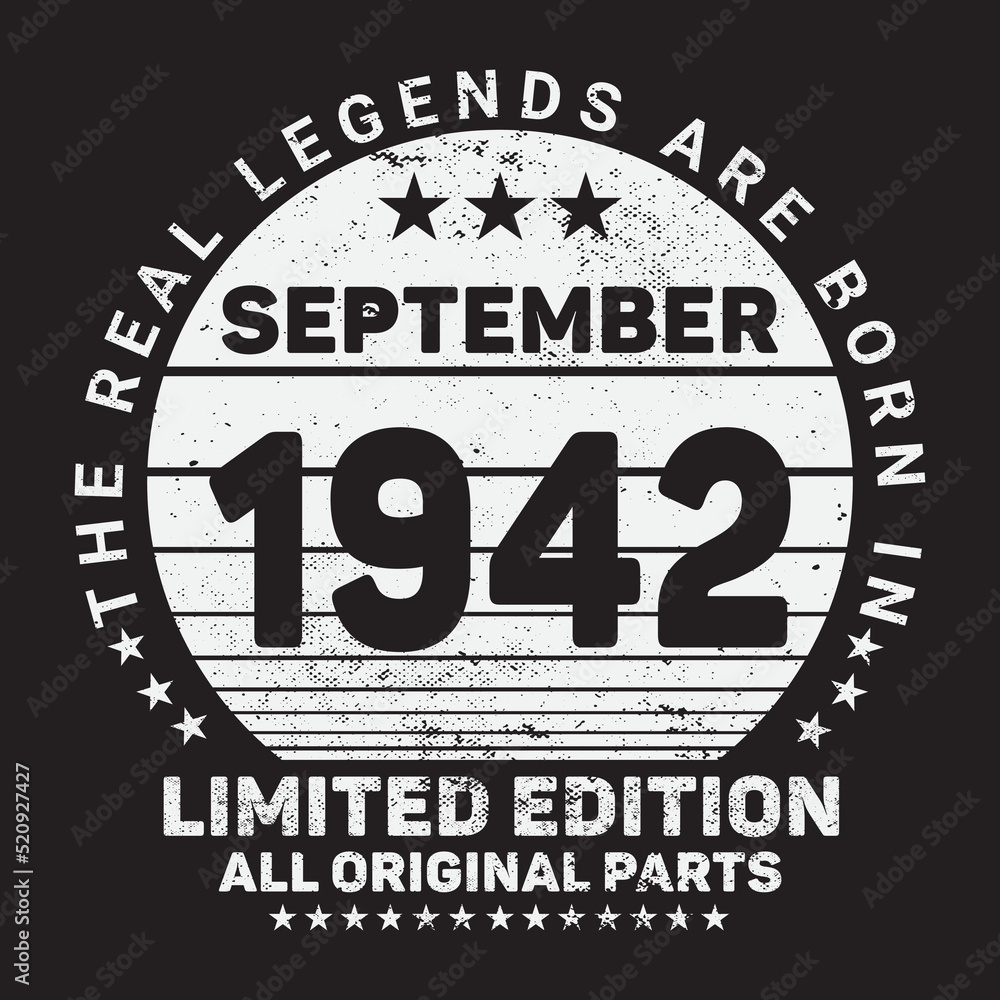 The Real Legends Are Born In September 1943, Birthday gifts for women or men, Vintage birthday shirts for wives or husbands, anniversary T-shirts for sisters or brother