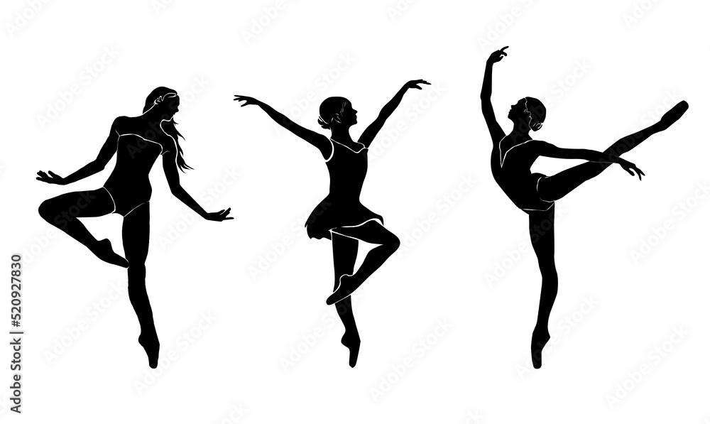  black and white dancing silhouettes