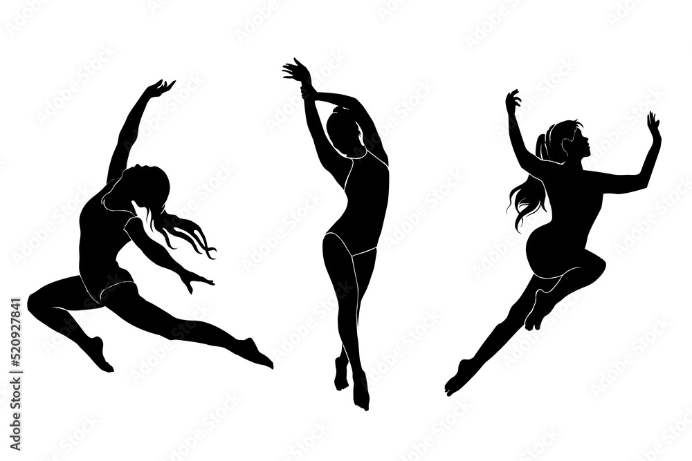 black and white dancing silhouettes black and white dancing silhouettes
