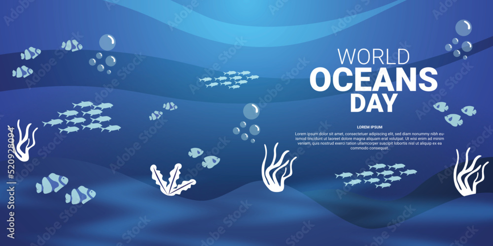 Obraz premium World Ocean Day Illustration