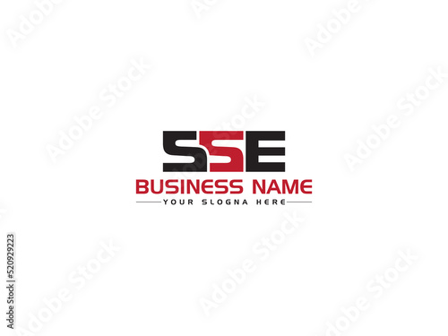 Monogram SSE Logo Letter Vector, Creative SS s s e Logo Icon Design With Three Unique Letter Art For Any Type Of Business photo