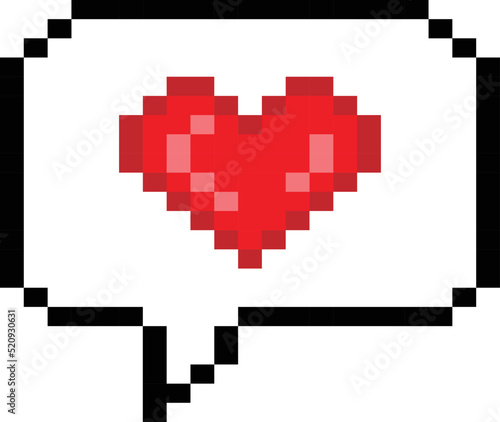 speech bubble pixel art. vector illustration.