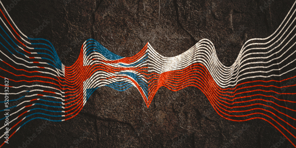 Obraz premium Concept of relationships between United Kingdom and Poland. Waved national flags. Teamwork concept.