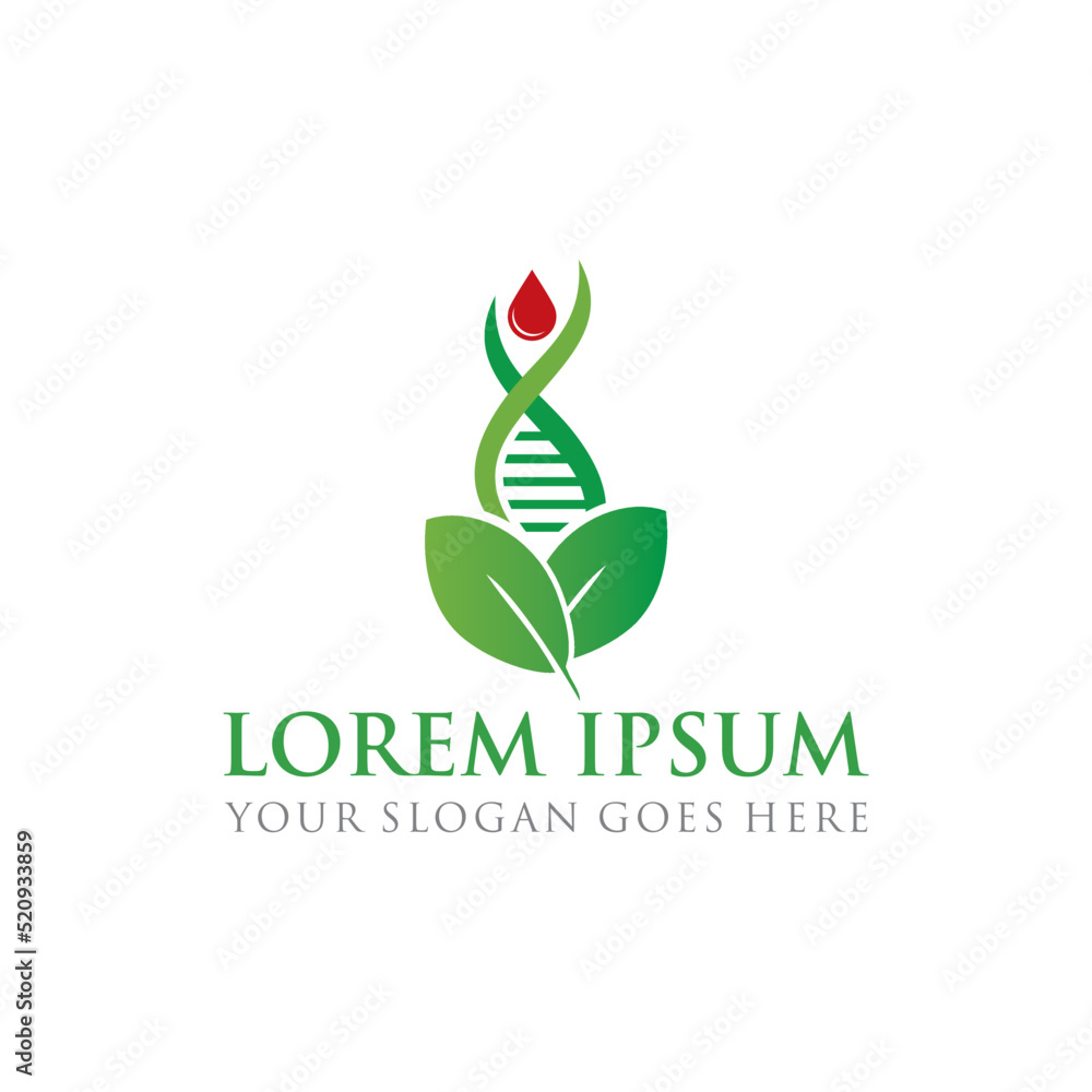 Fototapeta premium dna logo , genetic logo vector