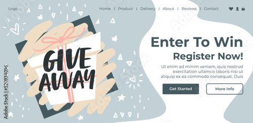 Giveaway enter to win register now, get started