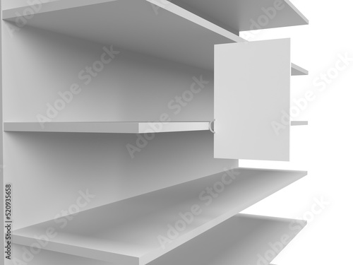 Mockup de un stopper en un stand de supermercado, aislado