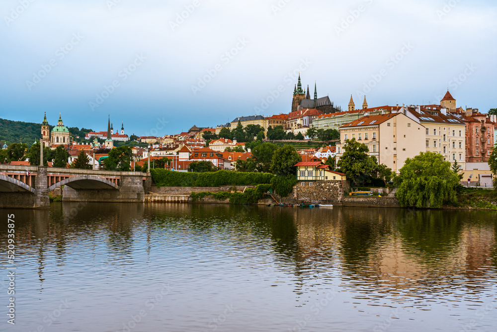 View to old Prague in morning. View to old Prague in morning.