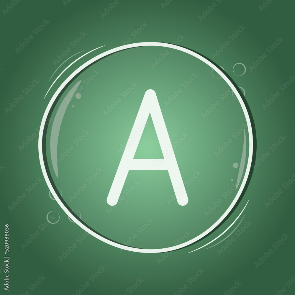 A letter circle logo design green background flat vector smart illustration A letter circle logo design green background flat vector smart illustration