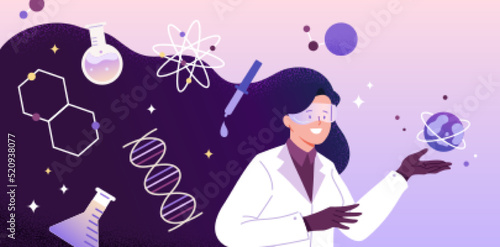 Female scientist at work