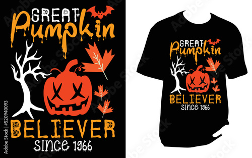 Canvastavla Great pumpkin believer since 1966 t shirt design