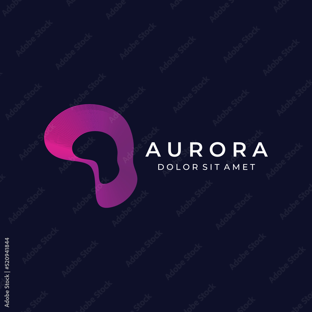 The light wave logo, inspired by the aurora light. With a modern concept. The light wave logo, inspired by the aurora light. With a modern concept.
