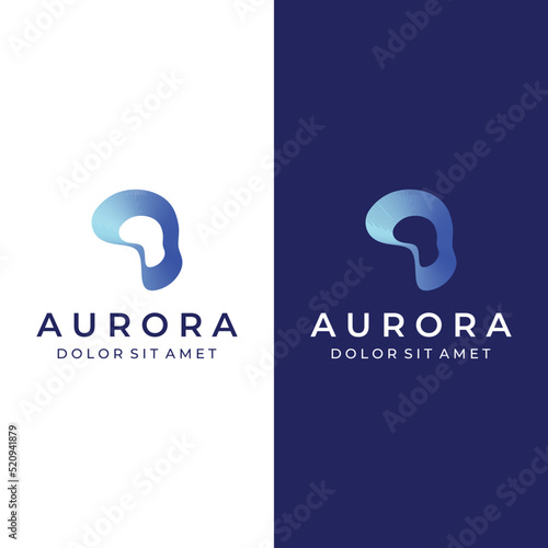 The light wave logo, inspired by the aurora light. With a modern concept.