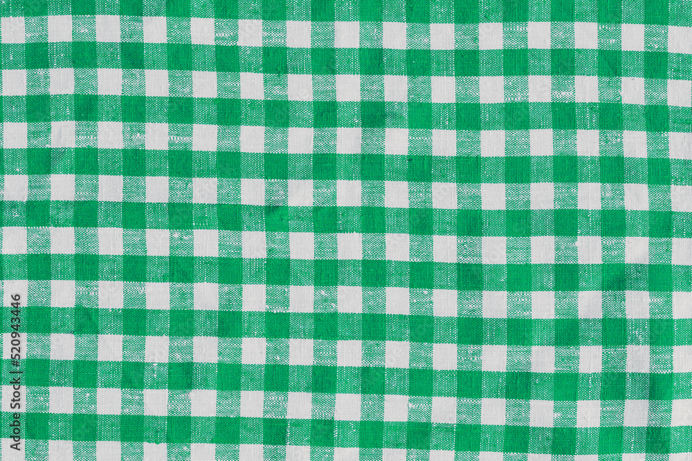 XXXL Size Old Retro Natural Classic Design Linen Plaid Fabric Tablecloth. Abstract Background, Green And White Colors. Checkered Tablecloth Fabric. Green With White Tartan Square Pattern As Background XXXL Size Old Retro Natural Classic Design Linen Plaid Fabric Tablecloth. Abstract Background, Green And White Colors. Checkered Tablecloth Fabric. Green With White Tartan Square Pattern As Background