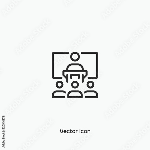 Conferance,meeting vector icon. Premium quality.
