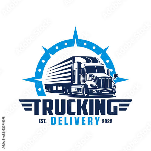 Truck Company Transportation Logo Illustration