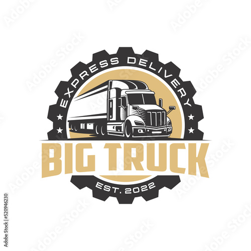 Truck Company Transportation Logo Illustration