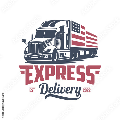 Truck Company Transportation Logo Illustration