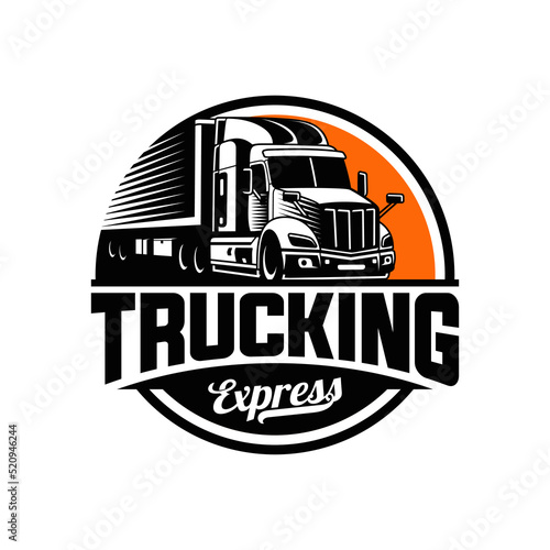 Truck logo template, Perfect logo for business related to automotive industry