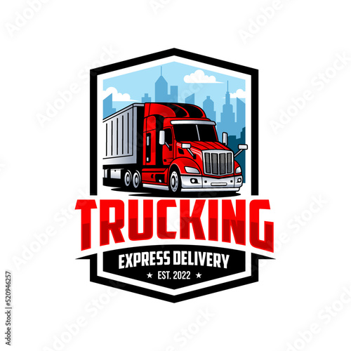 Truck logo template, Perfect logo for business related to automotive industry