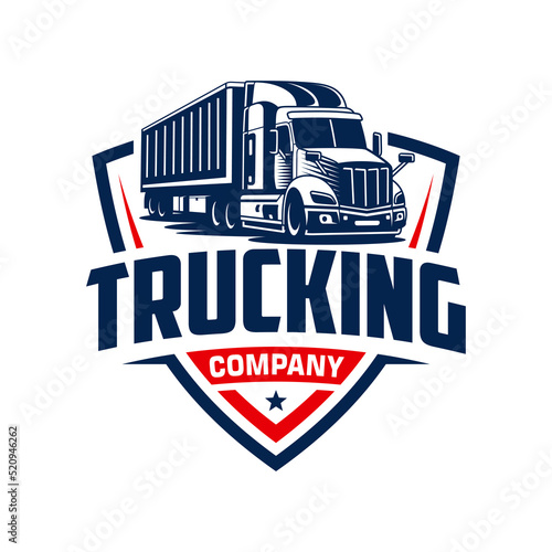 Truck Company Transportation Logo Illustration