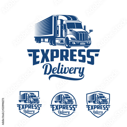 Truck Company Transportation Logo Illustration