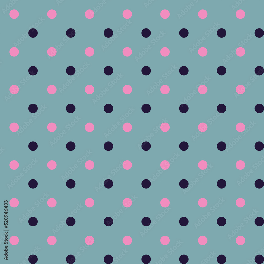 Cute simple black and pink polka dots isolated on a grey background Seamless pattern Cute simple black and pink polka dots isolated on a grey background Seamless pattern