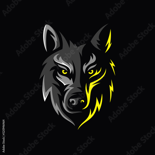 wolves mascot esport logo character design for wolf gaming and sport