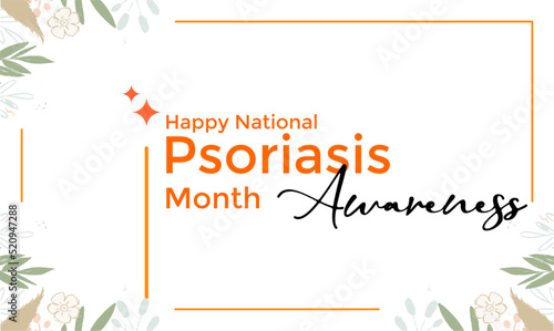 Psoriasis Awareness Month. Holiday concept. Template for background, banner, card, poster, t-shirt with text inscription