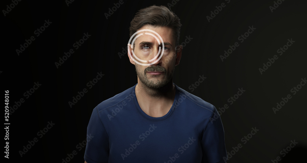 3D Rendering of face detection and eye tracking 3D Rendering of face detection and eye tracking