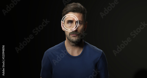 3D Rendering of face detection and eye tracking photo