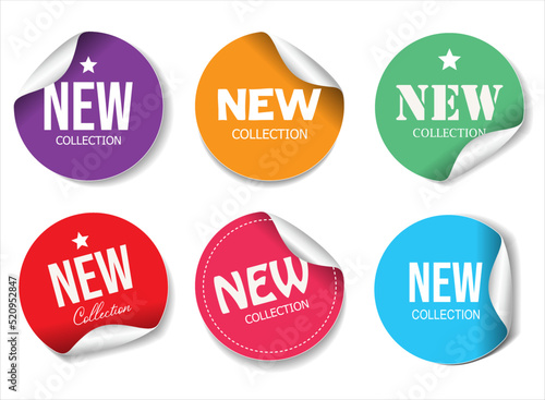 Collection of NEW feature or product badge flat icon for apps and websites