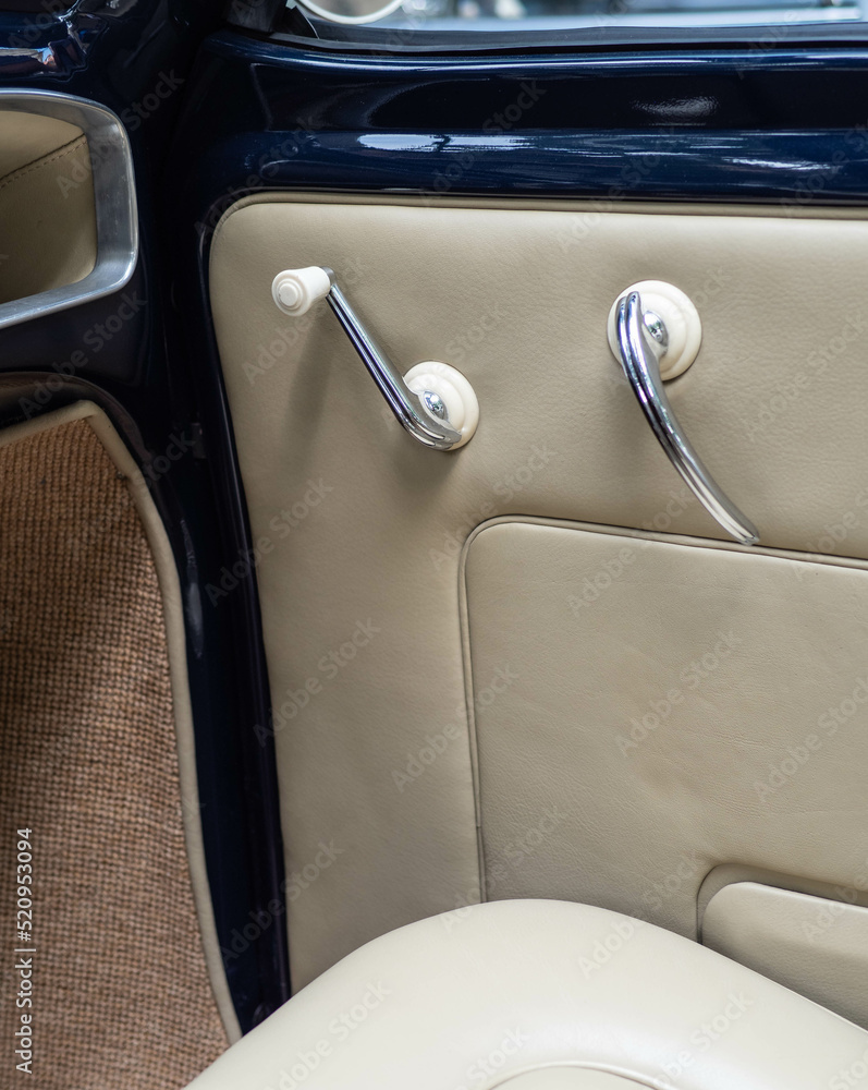 interior of the old-timer car interior of the old-timer car