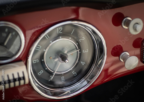 Dial of the clock of old-timer car © wlad074