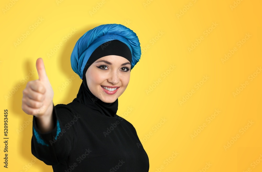 Shocked beautiful woman over yellow background Shocked beautiful woman over yellow background