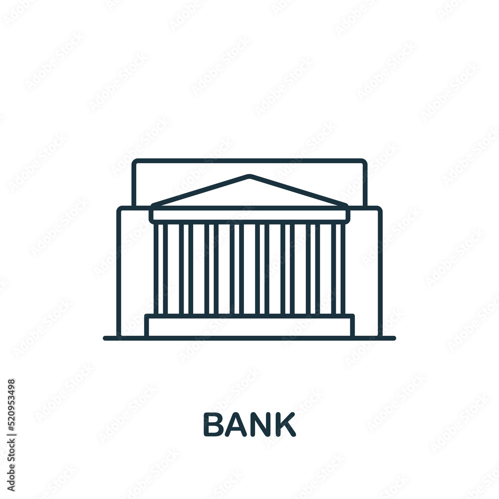 Bank icon. Monochrome simple icon for templates, web design and infographics Bank icon. Monochrome simple icon for templates, web design and infographics