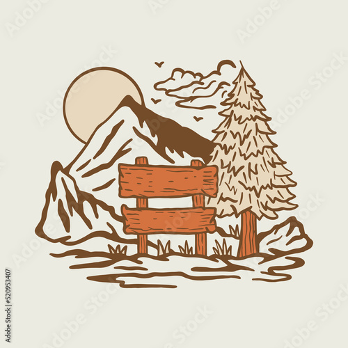 Good nature for adventure graphic illustration vector art t-shirt design