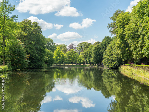 Pond in garden in Bueckeburg , Germany
