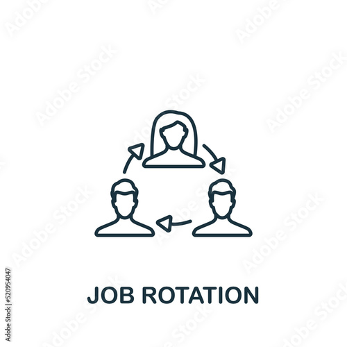 Job Rotation icon. Monochrome simple Business Management icon for templates, web design and infographics